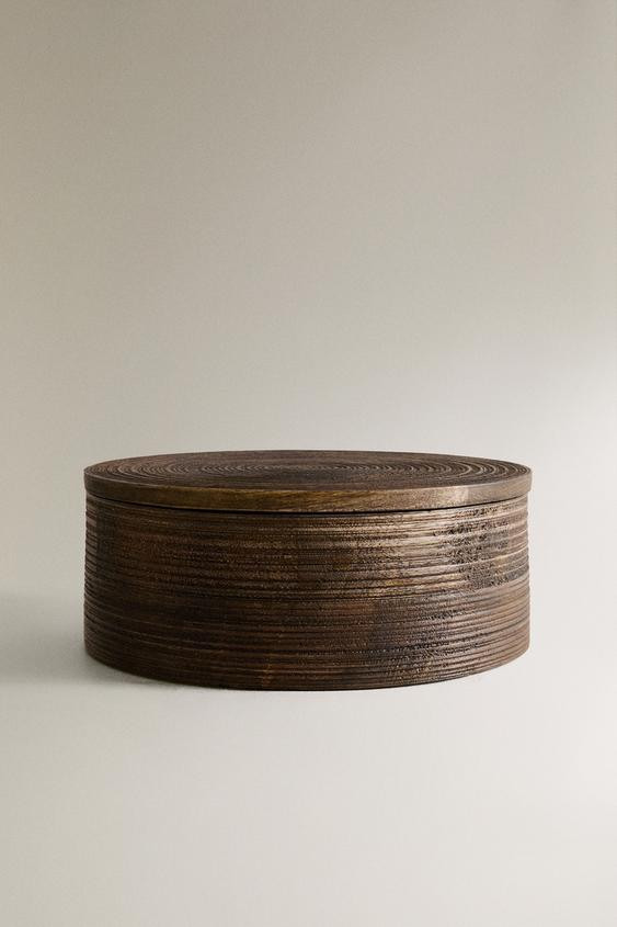 LARGE ROUND WOODEN BOX | Zara US
