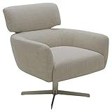 Amazon Brand – Rivet Adrienne Swivel-Base Contemporary Living Room Chair, 29"W, Fabric, Stucco Grey | Amazon (US)