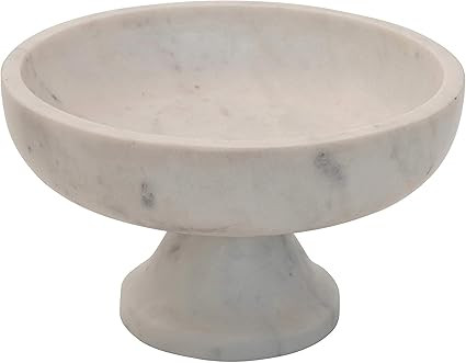 Bloomingville Marble Footed, White Bowl | Amazon (US)