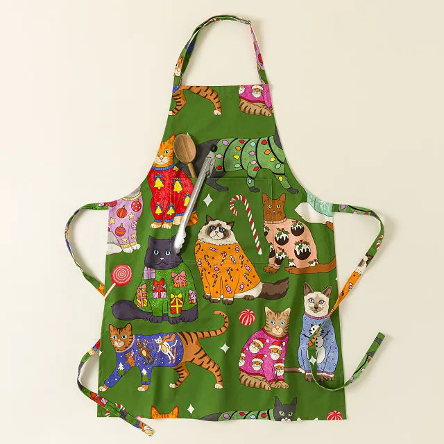Festive Cats Apron | UncommonGoods