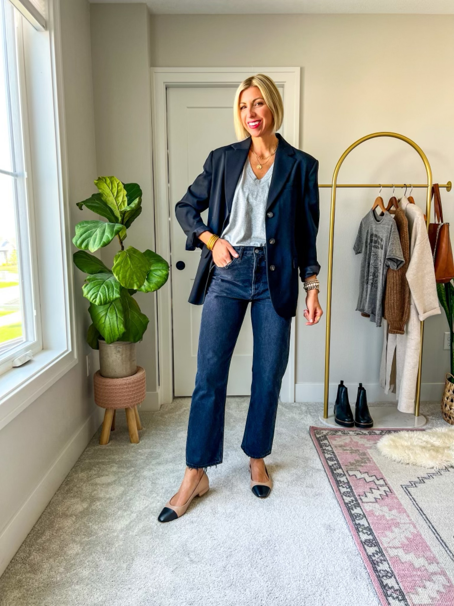 Five fall essentials you need, classic black jeans, ballet flats, blazer, Chelsea boots, wide leg trousers, Sarah Kelly Style 

#LTKSeasonal #LTKover40 #LTKstyletip