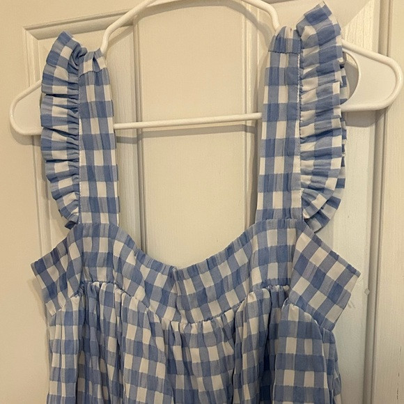 Storia || Blue & White Gingham Dress | Poshmark