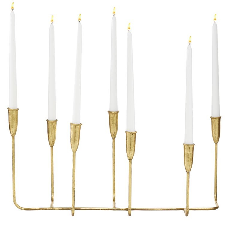 CosmoLiving by Cosmopolitan 7 Holder Gold Metal Slim Candelabra - Walmart.com | Walmart (US)
