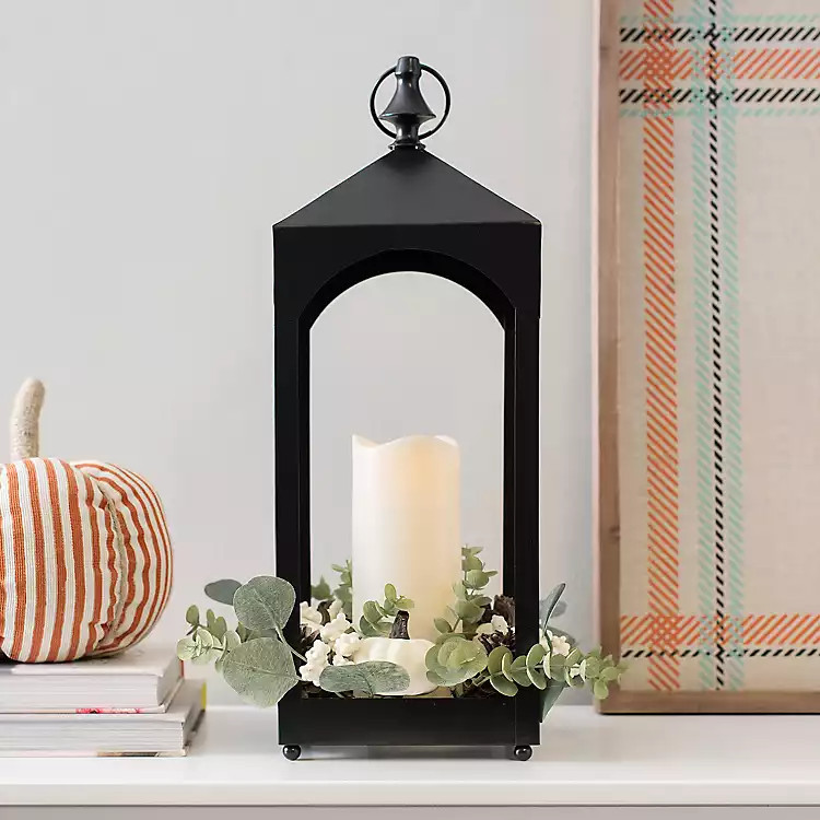 Pre-Lit LED Harvest Lantern with Pumpkins | Kirkland's Home