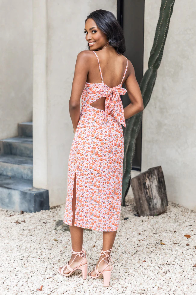 Water Lily Magic Pink Floral Midi Dress FINAL SALE | The Pink Lily Boutique