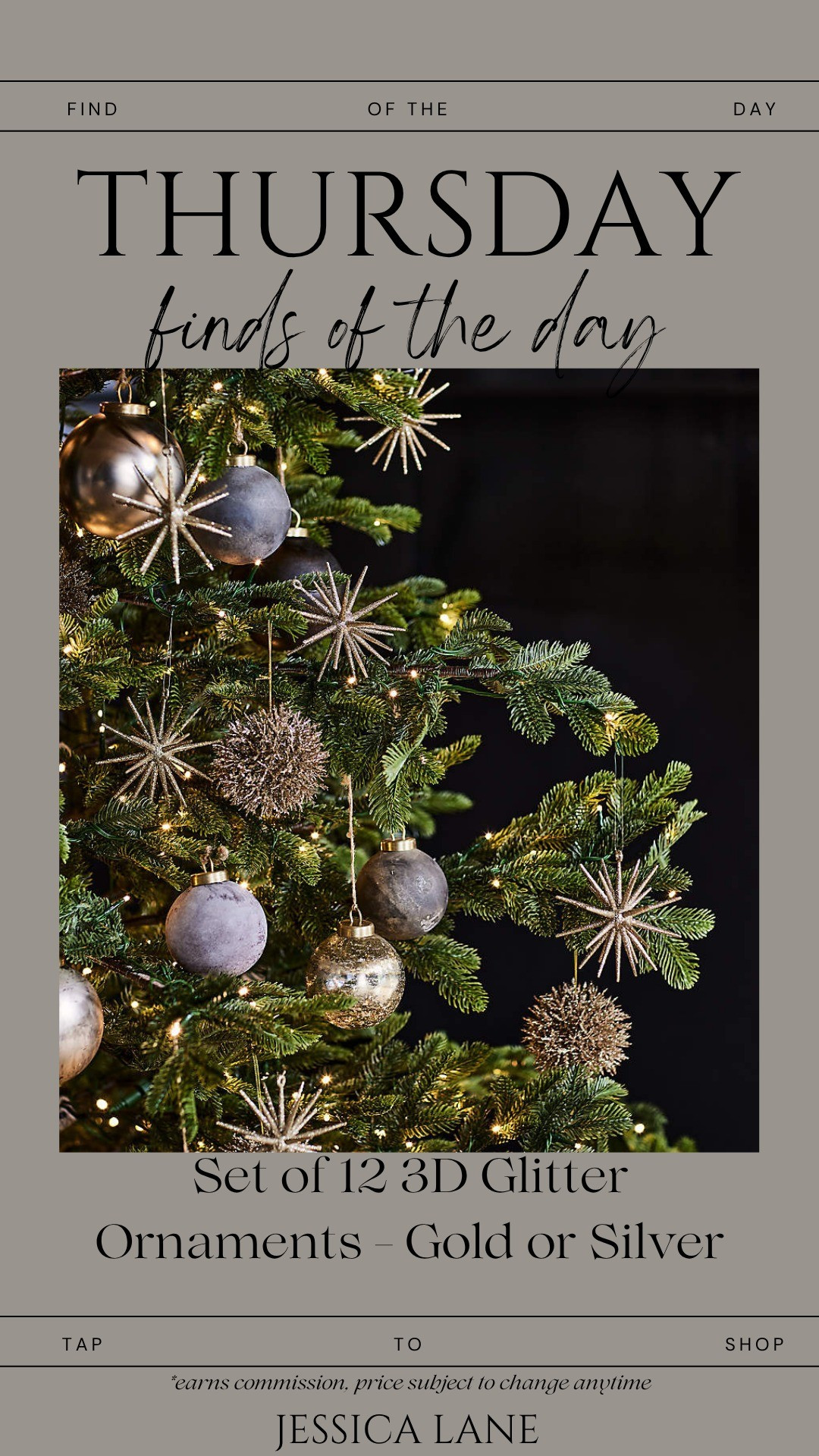 These 3D glitter ornaments add the perfect sparkle to the tree and come in a full set of twelve.#crateandbarrel #holidaydecor #christmasornaments #homefinds #seasonalstyle

#LTKHoliday #LTKSeasonal #LTKFindsUnder100