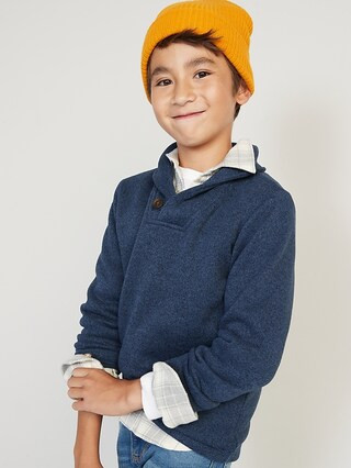 Shawl-Collar Sweater-Fleece Pullover for Boys | Old Navy (US)
