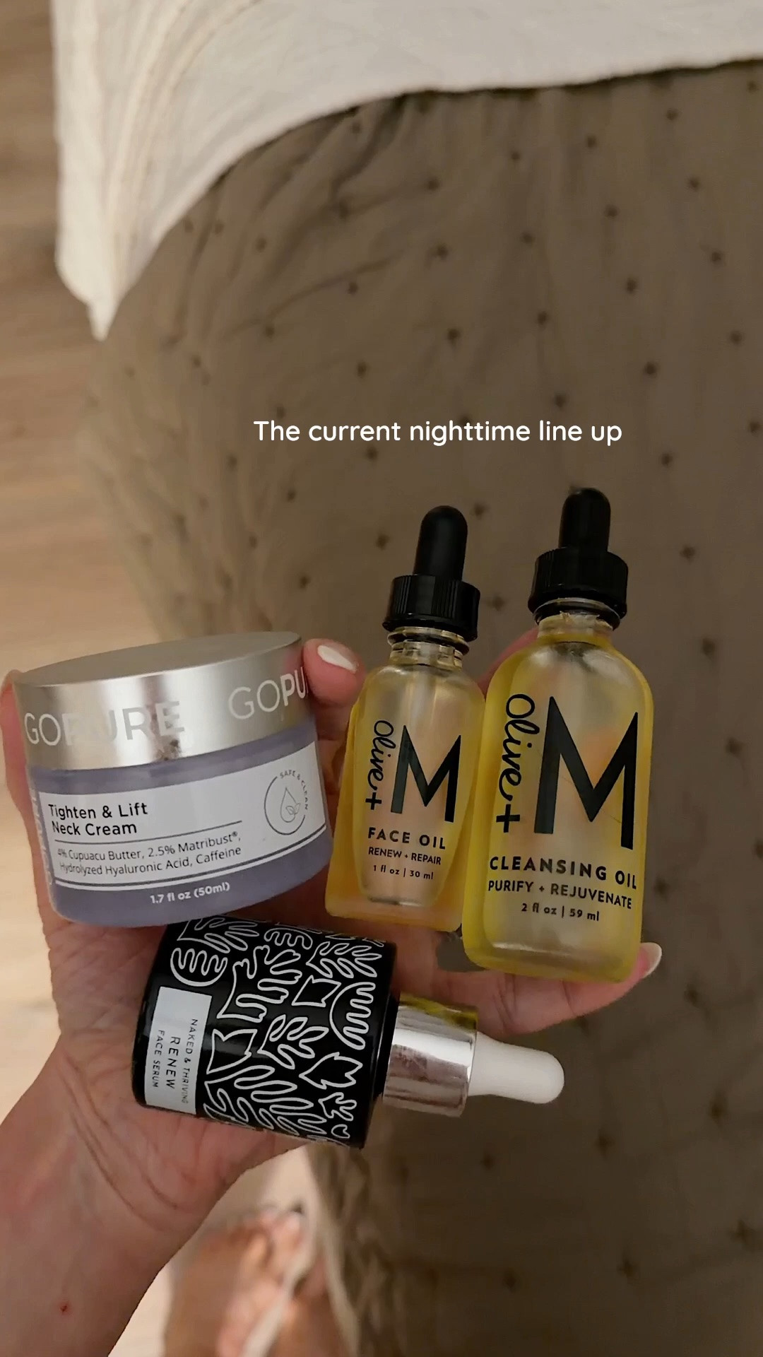 My current night time skincare lineup. Love this face oil for a little extra moisture at bedtime. Feels light and glowy.

Beauty routine, skincare routine over 40, mature skin, night serum, neck cream, face cleansing oil

#LTKgrwm #LTKOver40 #LTKBeauty
