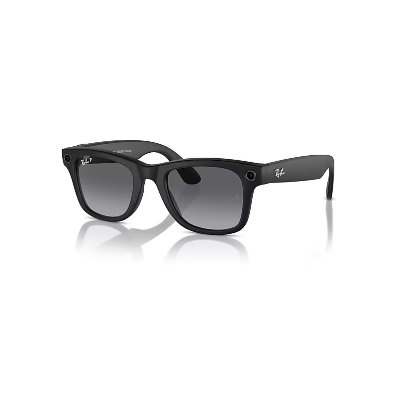 Ray-Ban AI Glasses | Meta Wayfarer Unisex Black Frame Grey Lenses 53-22 Facebook Glasses | Ray-Ban (EU)