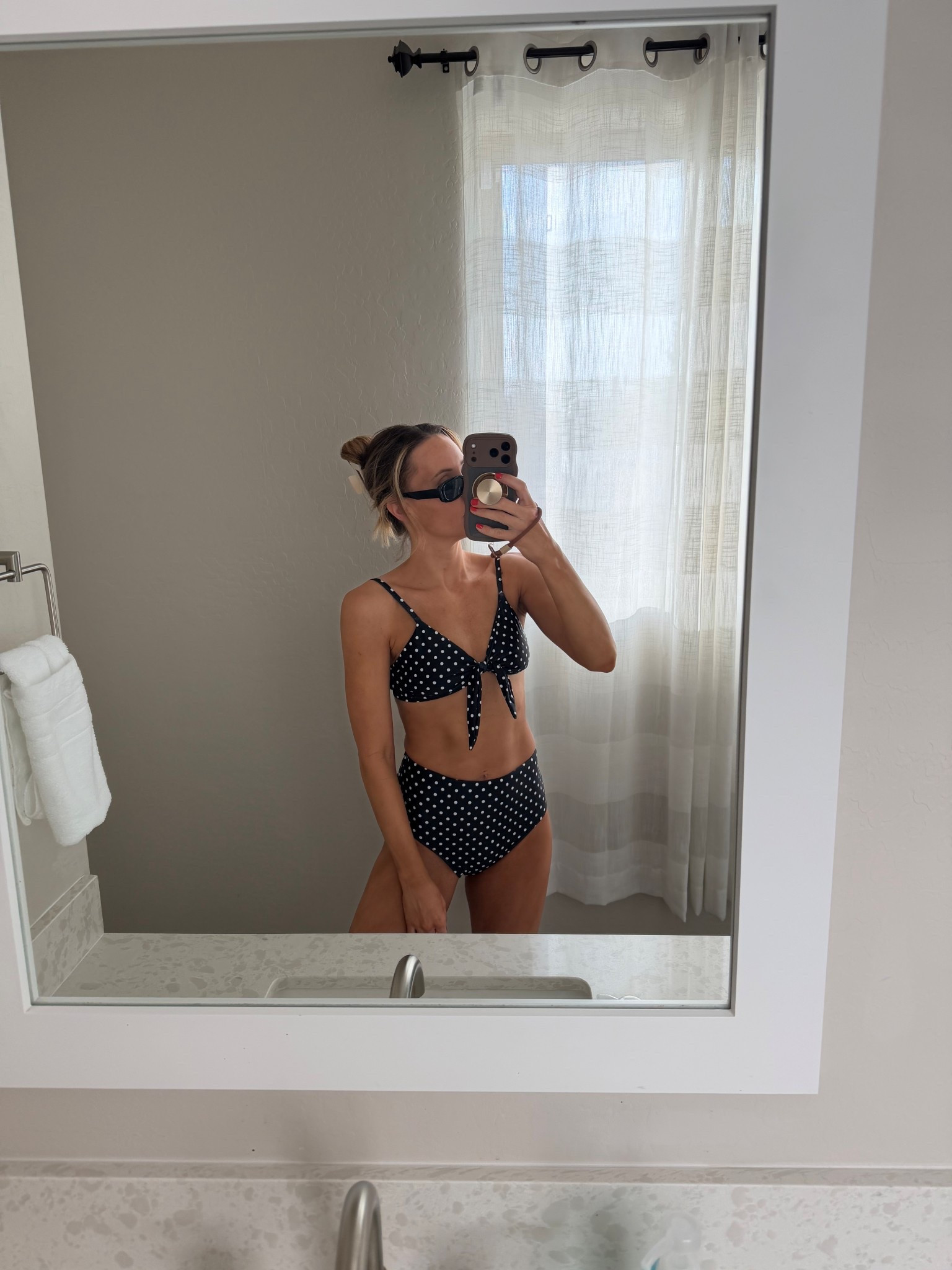 Had to hop on the polka dot trend and this bikini is everything! Great coverage and I love the high waist 🖤🤍

#LTKmomlife #LTKootd #LTKSeasonal