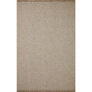 LOLOI II Dawn Natural Checkered 2 ft. 3 in. x 7 ft. 7 in. Indoor/Outdoor Runner Area Rug DAWNDAW-... | The Home Depot