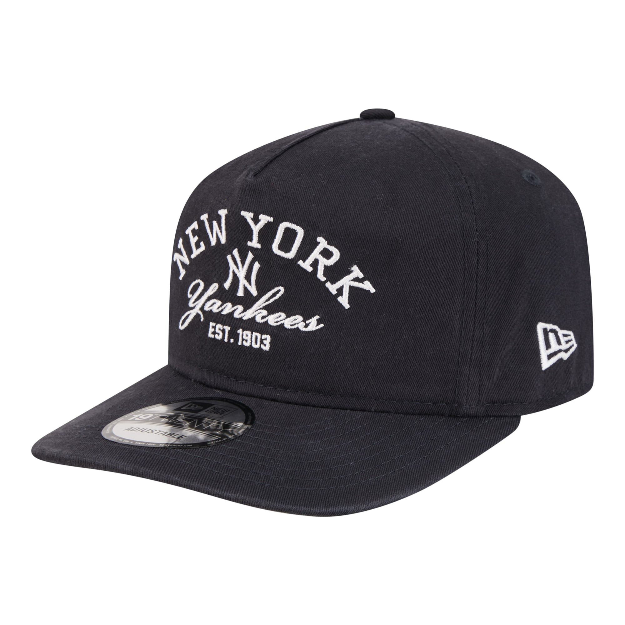 Men's New York Yankees New Era Navy Stacked 19TWENTY Adjustable Hat | MLB Shop