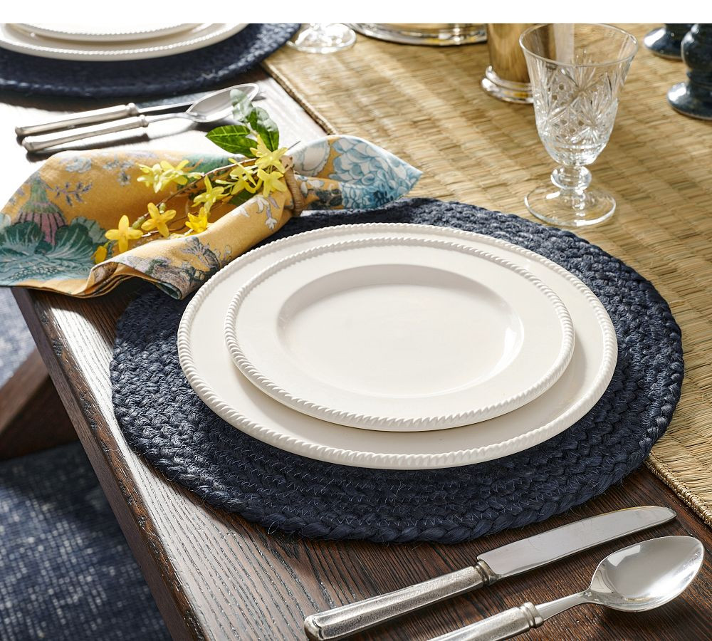 Heirloom Rope Rim Stoneware Salad Plates | Pottery Barn (US)