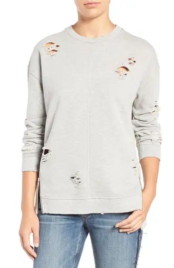 Women's Joe'S Lyndon Ripped Pullover, Size Small - Grey | Nordstrom