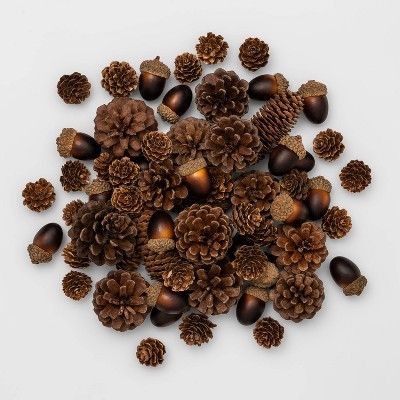 Decorative Pine Cone & Acorn Vase Filler Brown - Threshold™ | Target
