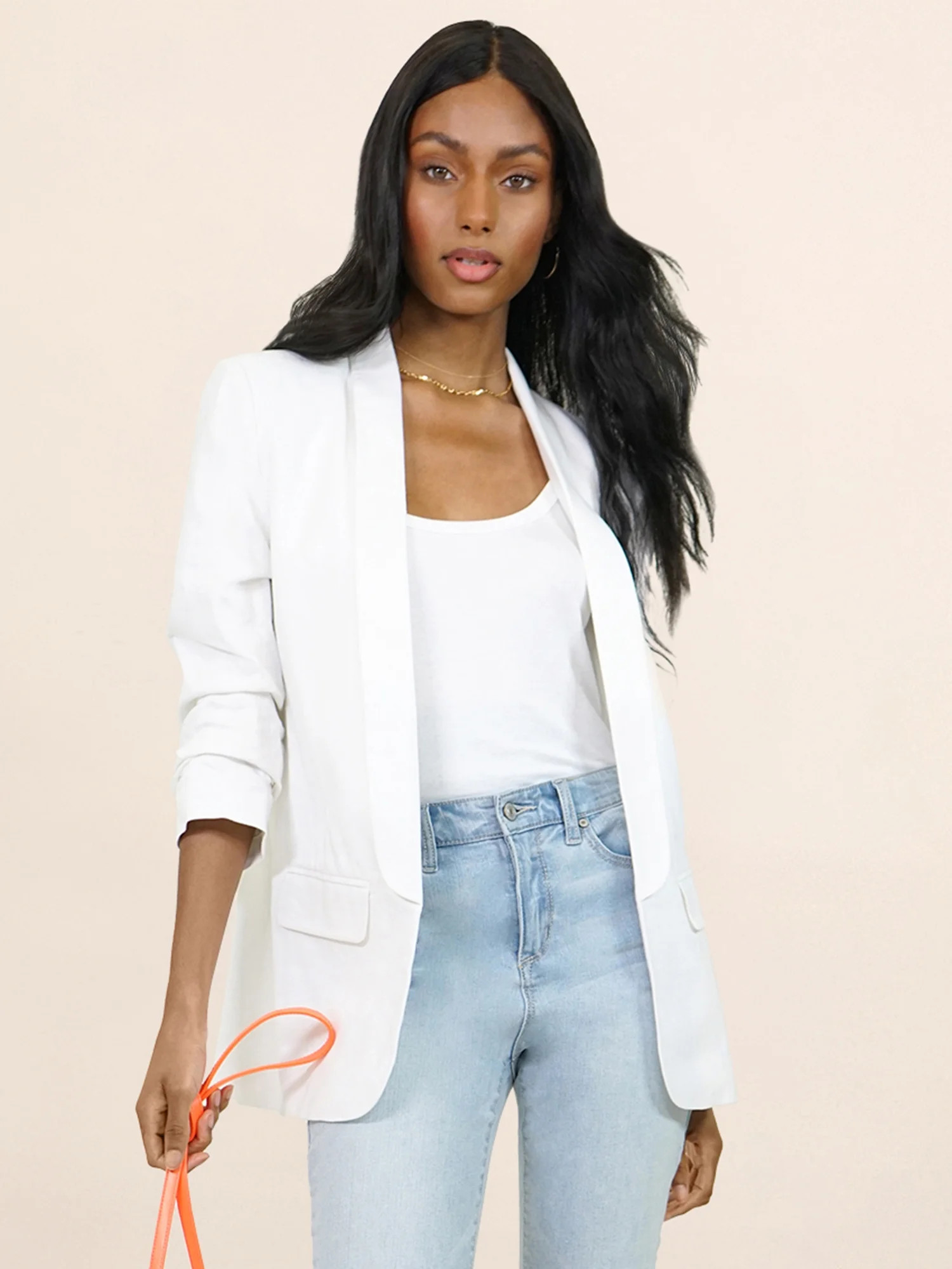 Scoop Women's Scrunched Sleeve Blazer | Walmart (US)