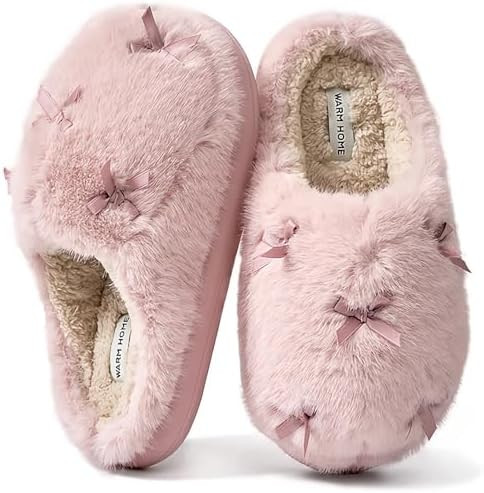ADAX Fuzzy Slippers for Women Cozy Plush House Shoes with Memory Foam,Winter Warm Faux Fur Lining... | Amazon (US)