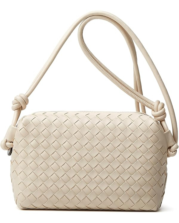 Woven Crossbody Bags for Women: Vegan Leather Handbag - Handwoven Small Purse - Trendy Shoulder B... | Amazon (US)