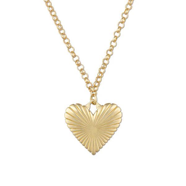Ribbed Heart of Gold Necklace | HART