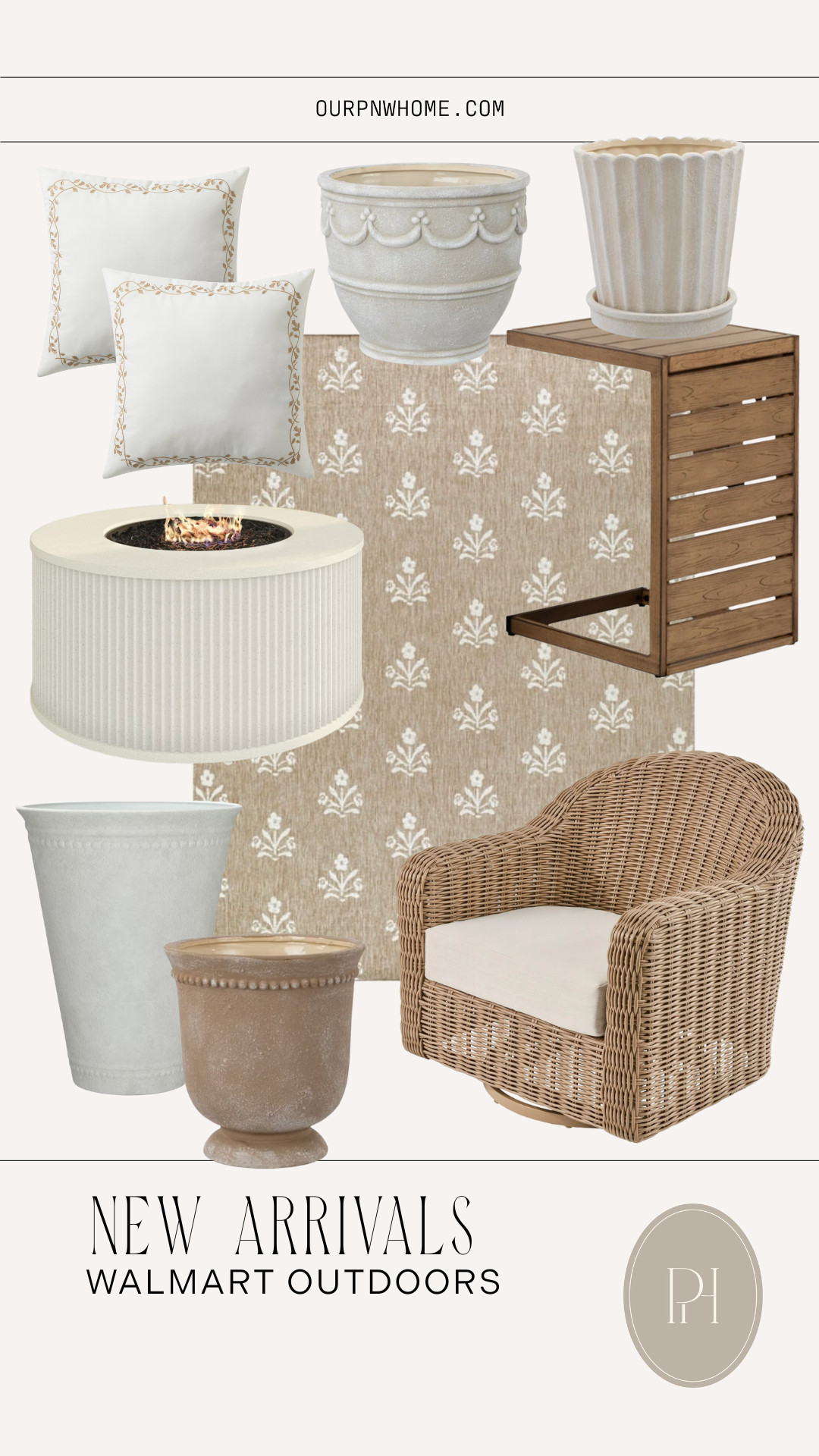 New arrivals for your outdoor spaces at Walmart!

neutral area rug, outdoor rug, outdoor throw pillows, outdoor end tables, wicker chair, outdoor accent chair, outdoor swivel chair, patio chair, patio furniture, outdoor planter pots, neutral planters, outdoor fireplace, fire pit, neutral outdoor decor, Walmart patio, outdoor furniture, patio end table, side table, outdoor accent table, terracotta pots 

 #LTKSeasonal #LTKHome