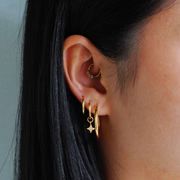 Simple Hinge Large Hoops in Gold | Astrid and Miyu
