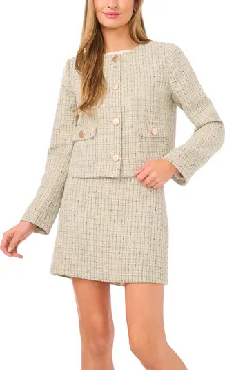 Metallic Tweed Jewel Collar Jacket | Nordstrom