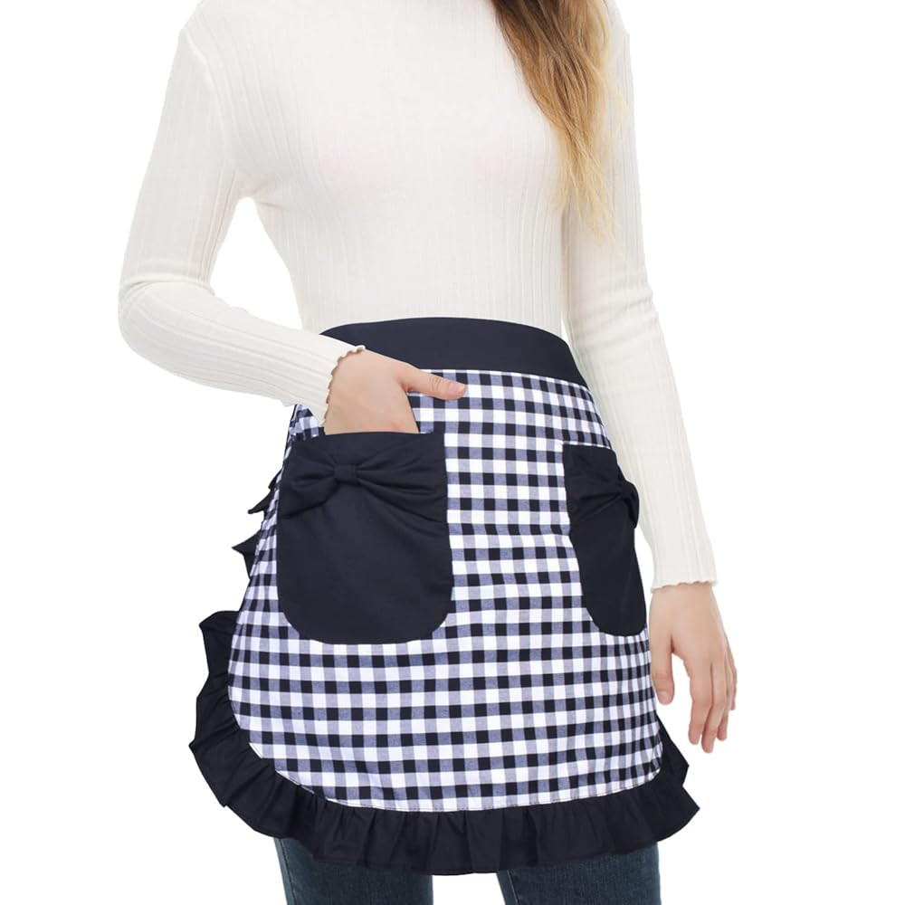 Love Potato Waist Apron with Pockets, Fashion Kitchen Cooking Restaurant Bistro Half Aprons for G... | Amazon (UK)