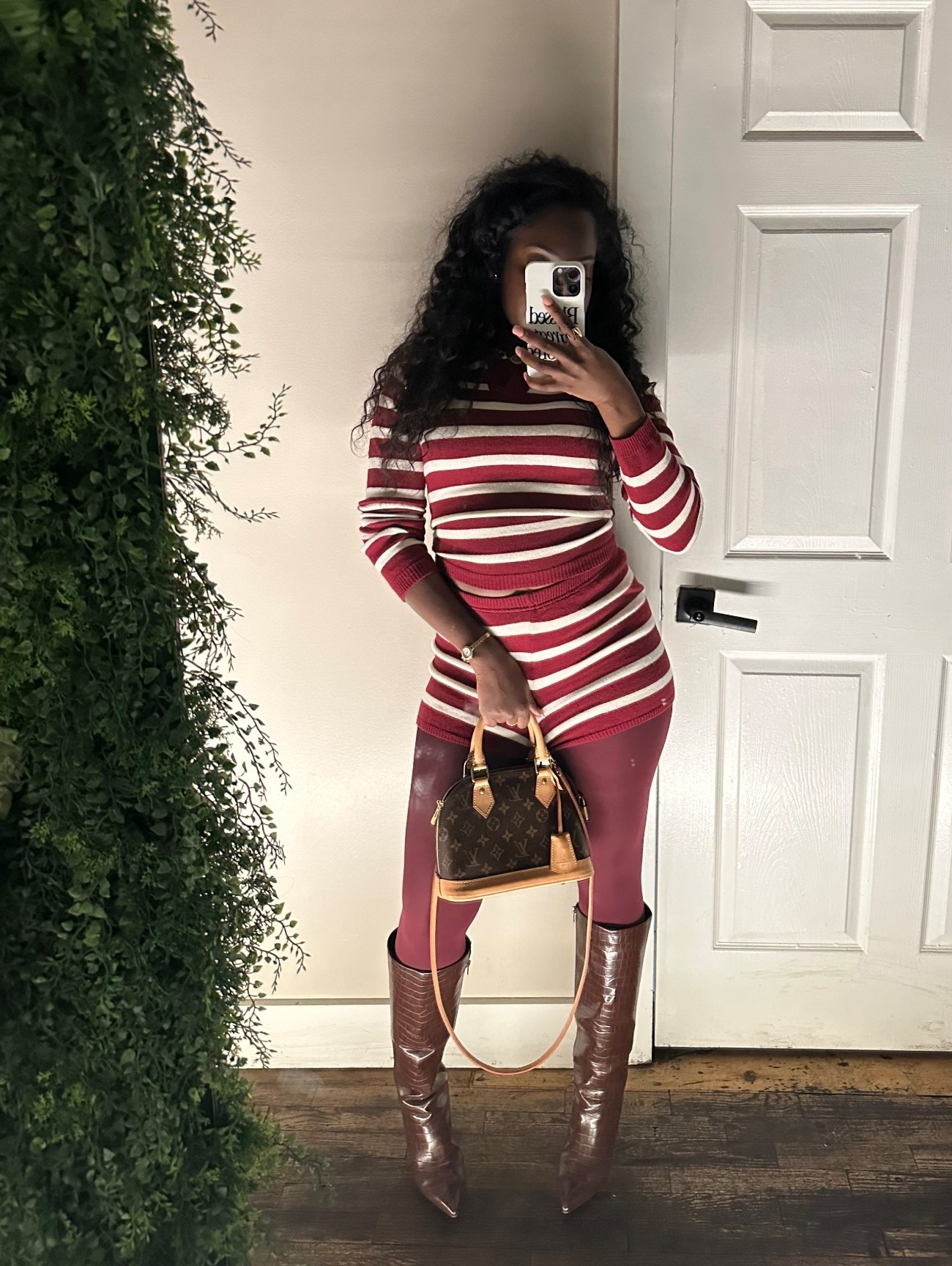 Set from PLT  

Petite Burgundy Knitted Stripe Hot Pants from PLT 
 
Top Size: L (Could’ve sized down to M)
Botttom: M ( I wanted to ensure my butt was covered) 
Tights: Size M


#LTKFindsUnder100 #LTKFindsUnder50 #LTKStyleTip