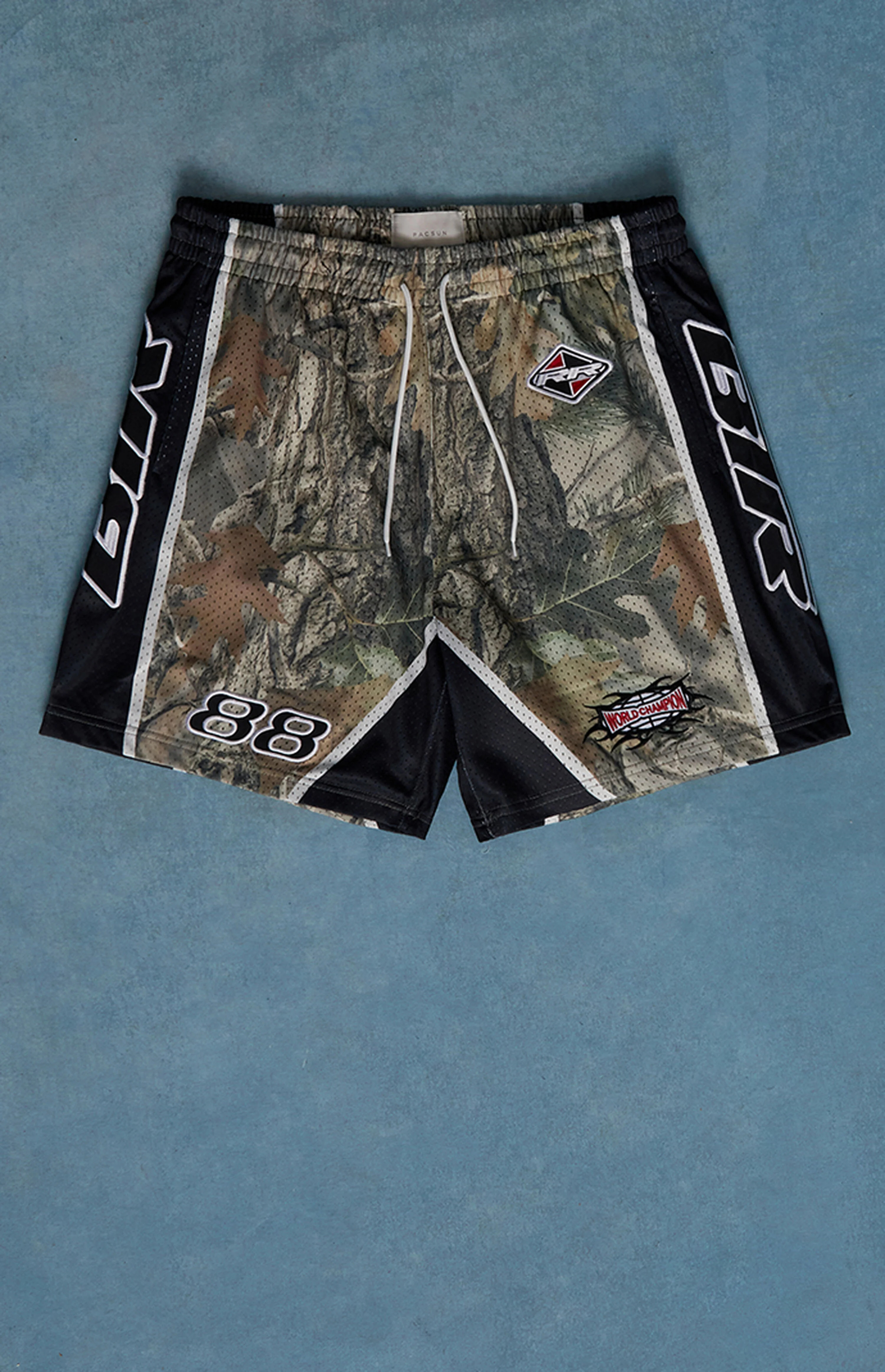 Pacsun Camo Mesh Embroidered Shorts | PacSun