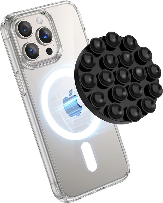 omee Magnetic Suction Cup Phone Mount, Silicone Suction Phone Case Stand for iPhone 15/14/13/12 S... | Amazon (US)