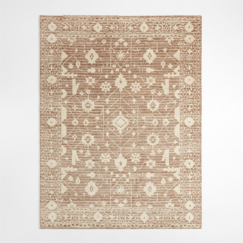 Verona Wool Hand-Knotted Rust Area Rug 6'x9' | Crate & Barrel | Crate & Barrel