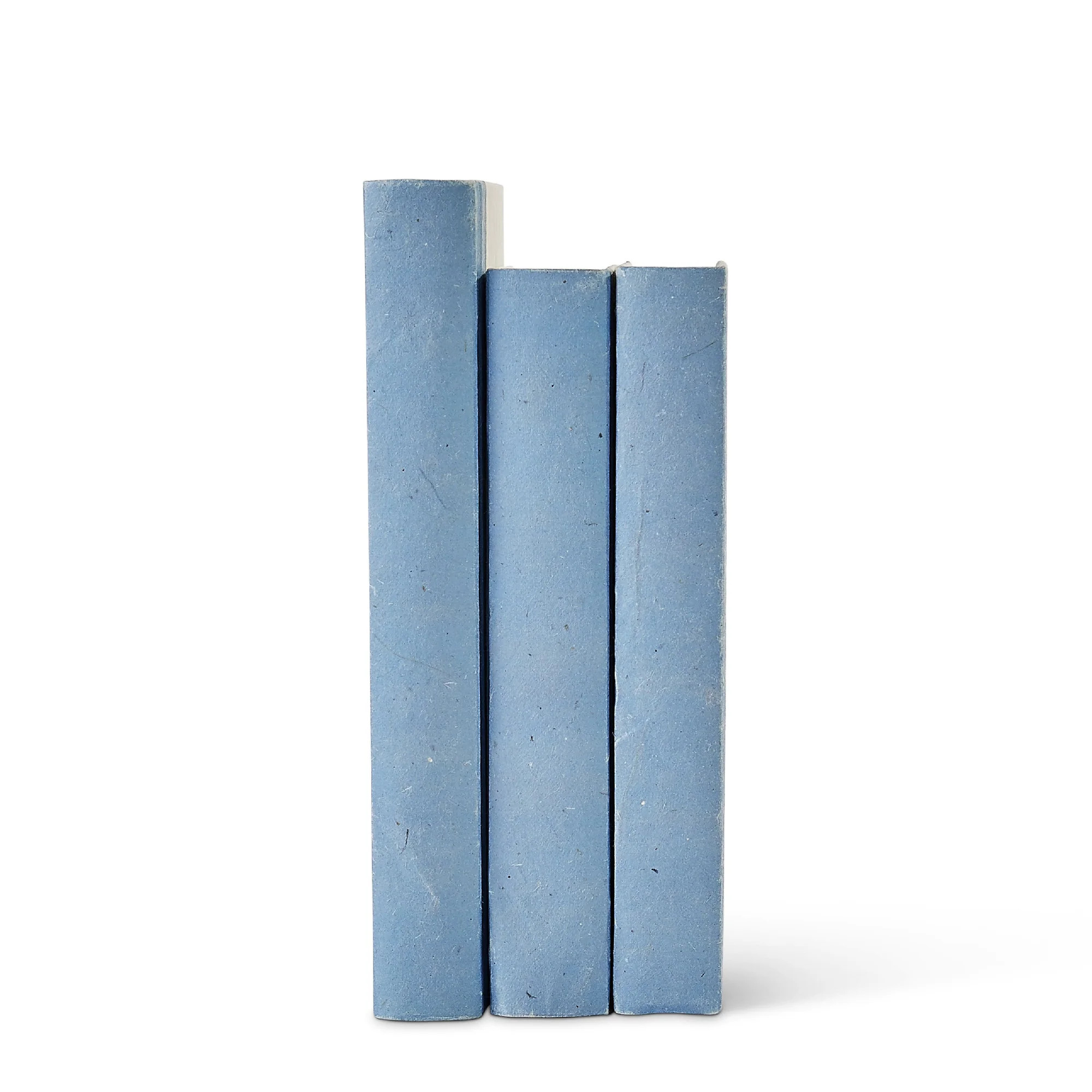 French Blue Parchment Decorative Book Set | Caitlin Wilson Design