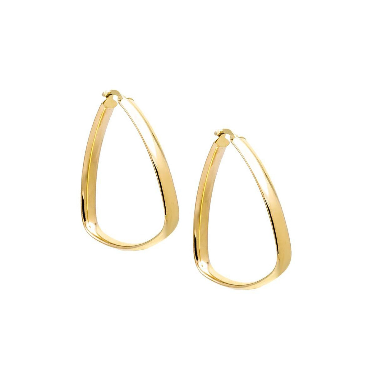 Squared Triangle Shape Hoop Earring 14K - 14k gold | Macy's