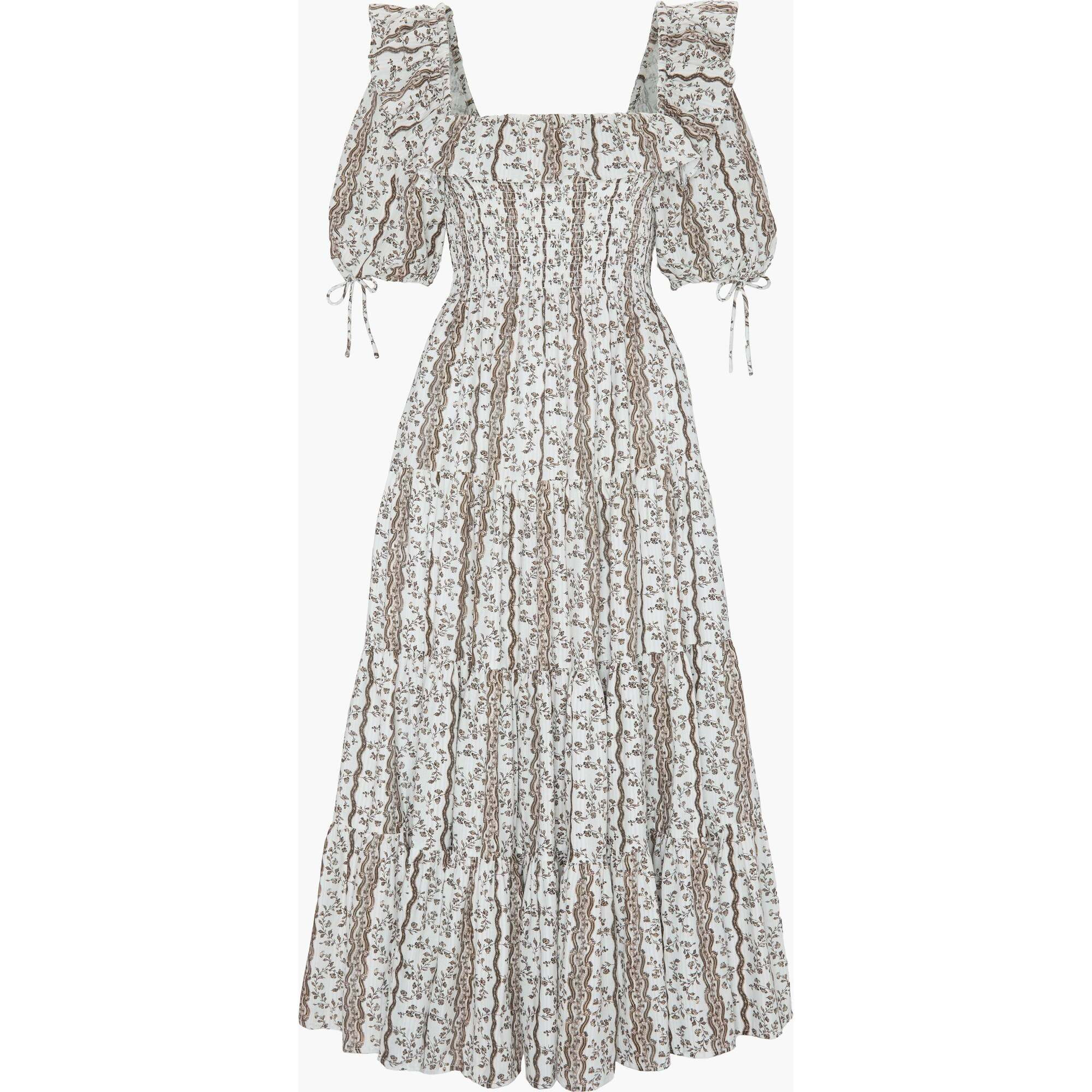 The Corinne Nap Dress, Mocha Provence Floral | Maisonette