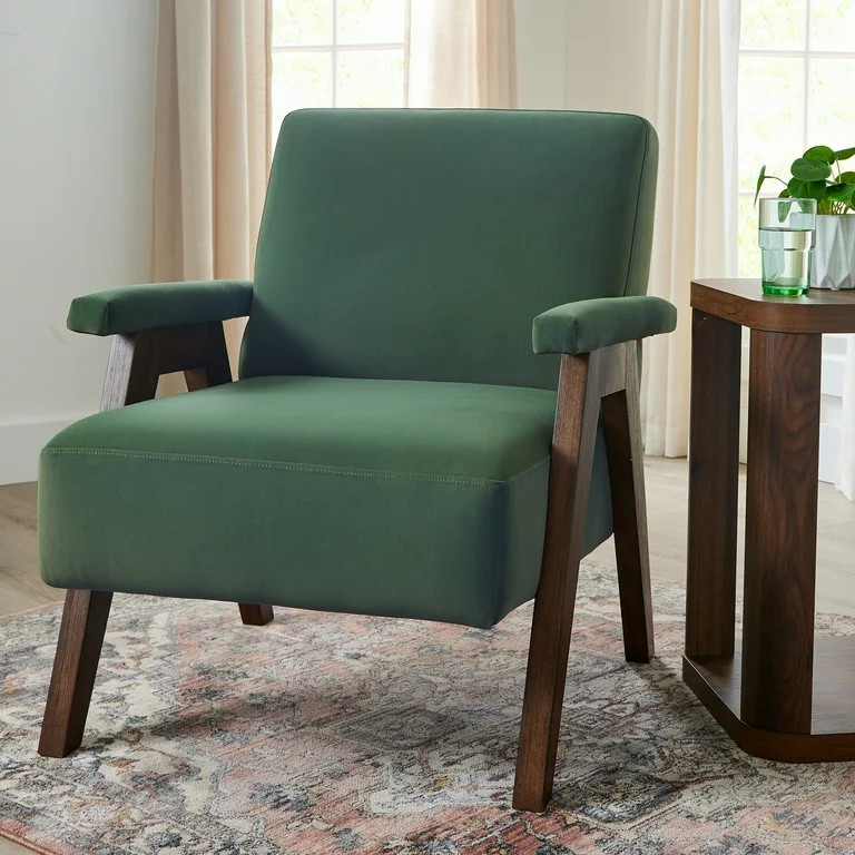 Better Homes & Gardens Ezra Accent Chair, Olive Green | Walmart (US)