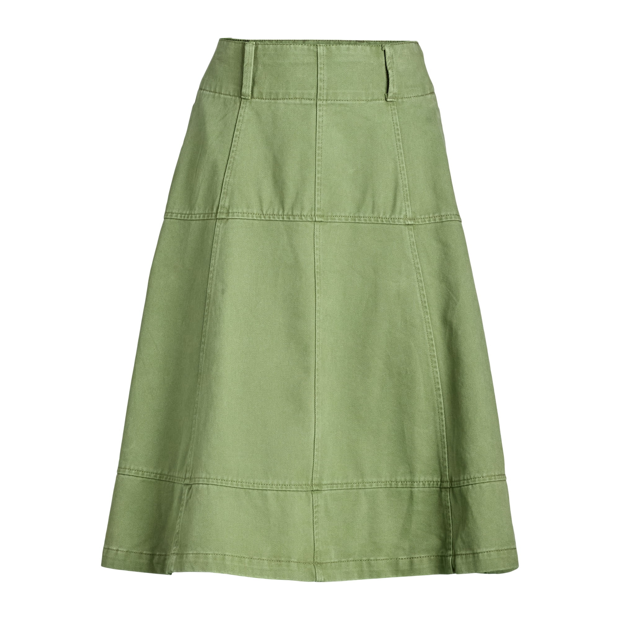 Free Assembly Women’s Flared Cotton Midi Skirt, Sizes 0-20 | Walmart (US)