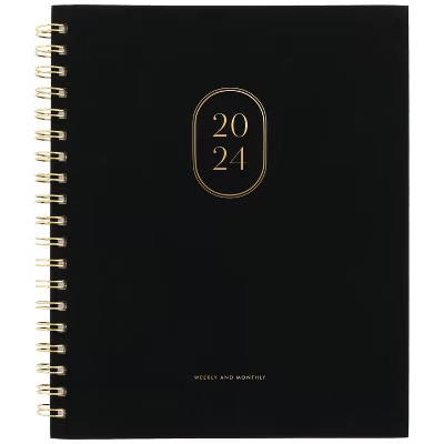 Sugar Paper Essentials 2024 Planner 10.25"x8.75" Weekly/Monthly Black | Target