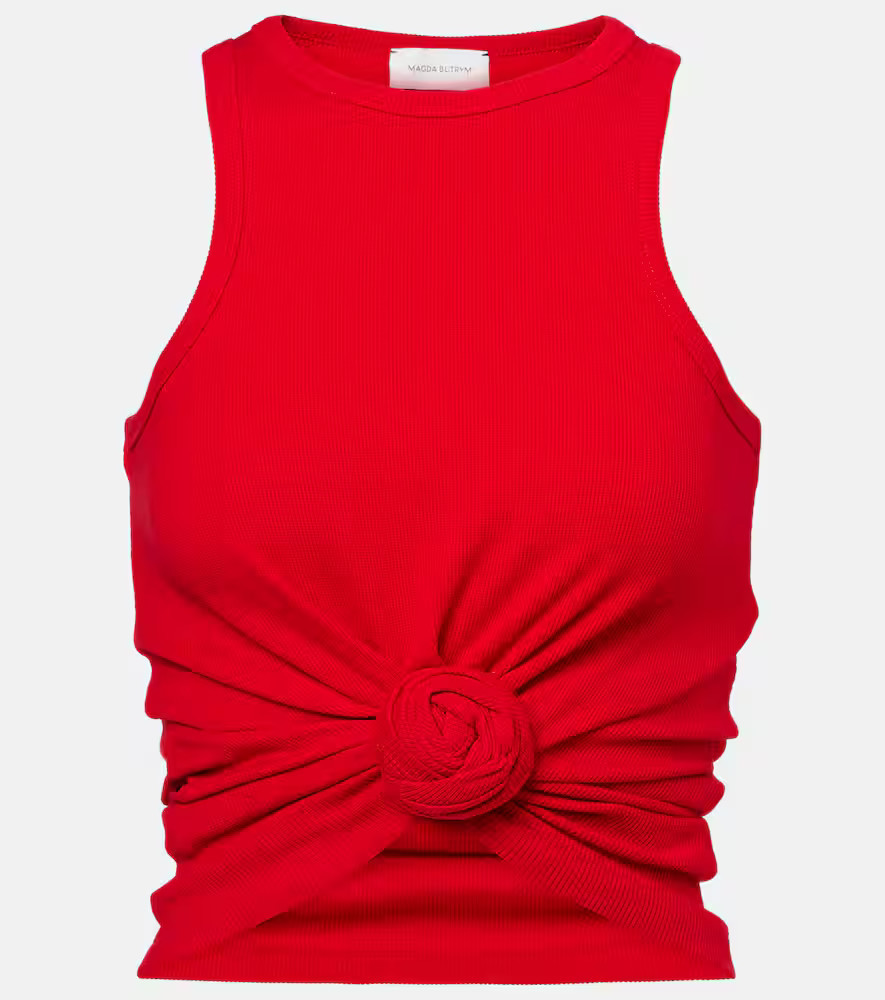 Magda Butrym Gathered cotton-blend tank top | Mytheresa (US/CA)