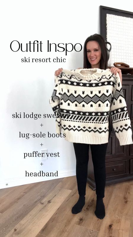 Ski resort chic!

Vacation outfit | winter vacation | ski lodge | fair isle sweater | lug sole boots | black boots | puffer vest | headband | Amazon fashion | Spanx jeans 



#LTKunder50 #LTKunder100 #LTKtravel
