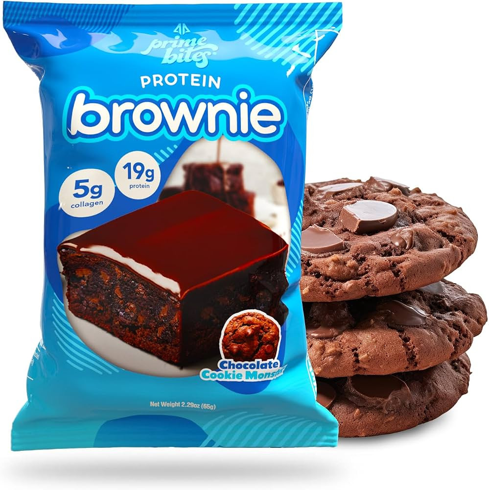 Prime Bites Protein Brownie from Alpha Prime Supplements, 16-19g Protein, 5g Collagen, Delicious ... | Amazon (US)