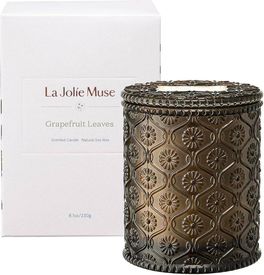 LA JOLIE MUSE Scented Candle, Grapefruit Leaves Scented Candle, Natural Soy Candle for Home Scent... | Amazon (US)