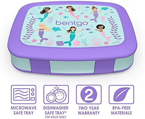 Bentgo Kids Prints Leak-Proof, 5-Compartment Bento-Style Kids Lunch Box - Ideal Portion Sizes for... | Amazon (US)