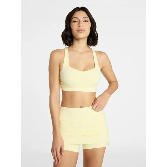 Avia Women's Color Side Ruched Sports Bra, Sizes XS-XXXL | Walmart (US)