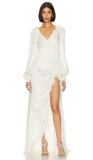 Kendall Gown | White Long Sleeve Dress | Long Sleeve Gown | Long Sleeve Wedding Dress Long Sleeve | Revolve Clothing (Global)