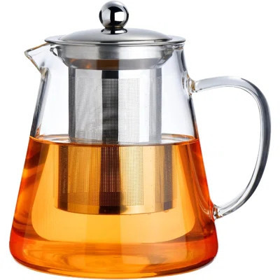 Glass Teapot Stovetop Borosilicate Clear Tea Kettle With Removable 18/8 Stainless Steel Infuser Teapot Blooming And Loose Leaf Tea Maker Tea Brewer Fo | Wayfair North America