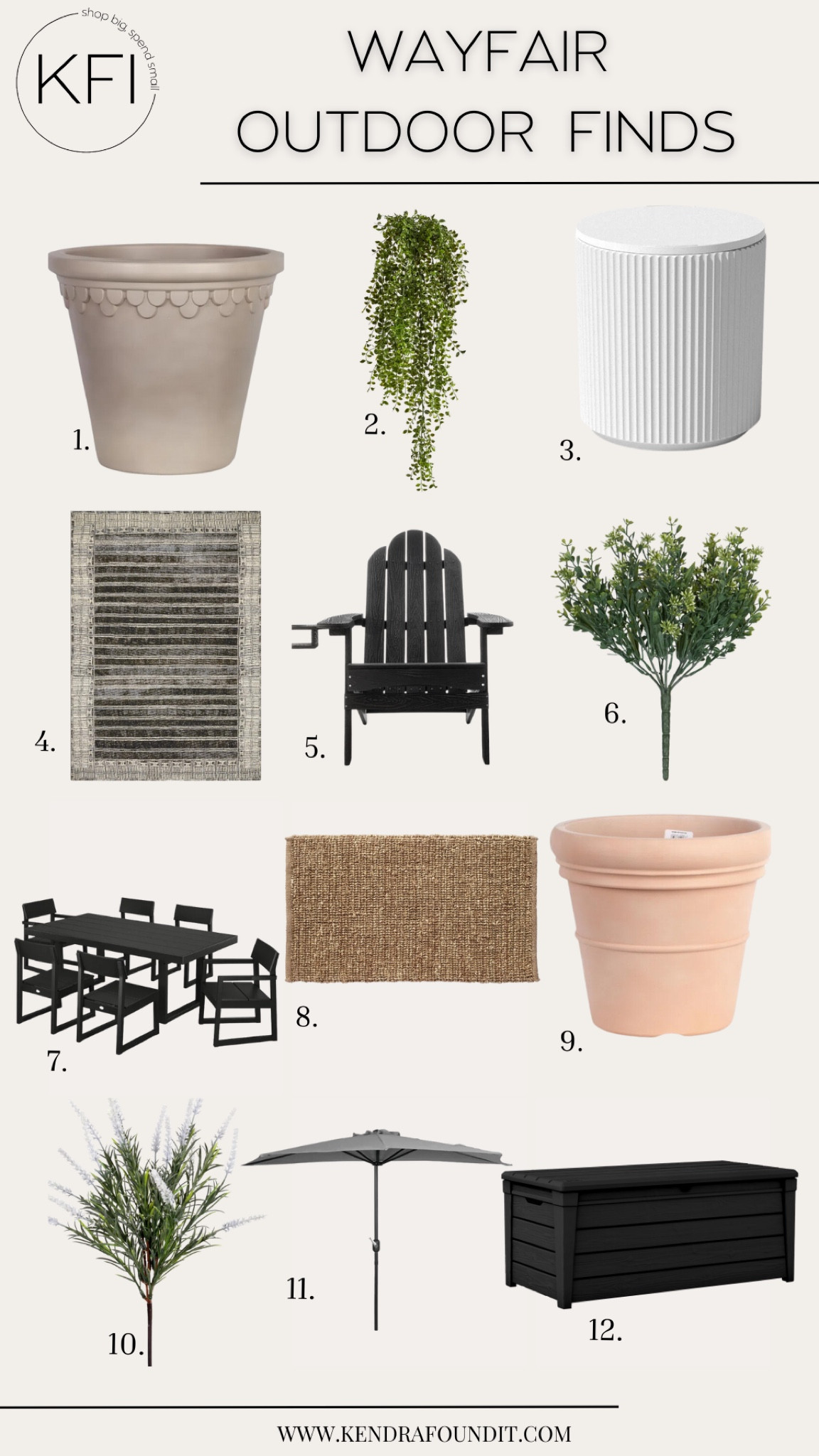 Come open our rooftop patio with me! ☀️ We live in a townhouse and don’t have a backyard, so our roof IS our backyard (small space living, represent!). 
In addition to our transitional indoor / outdoor rug, modern Polywood dining set, an aesthetic deck box, a half umbrella, a woven doormat, and some faux outdoor plants that look super real, I’ve also rounded up plastic foldable adirondack chairs that have cup holders and an all-weather modern side table that has a hidden cooler inside! 
#wayfairpartner #wayfair @wayfair #patioset 


#LTKVideo #LTKHome #LTKSeasonal