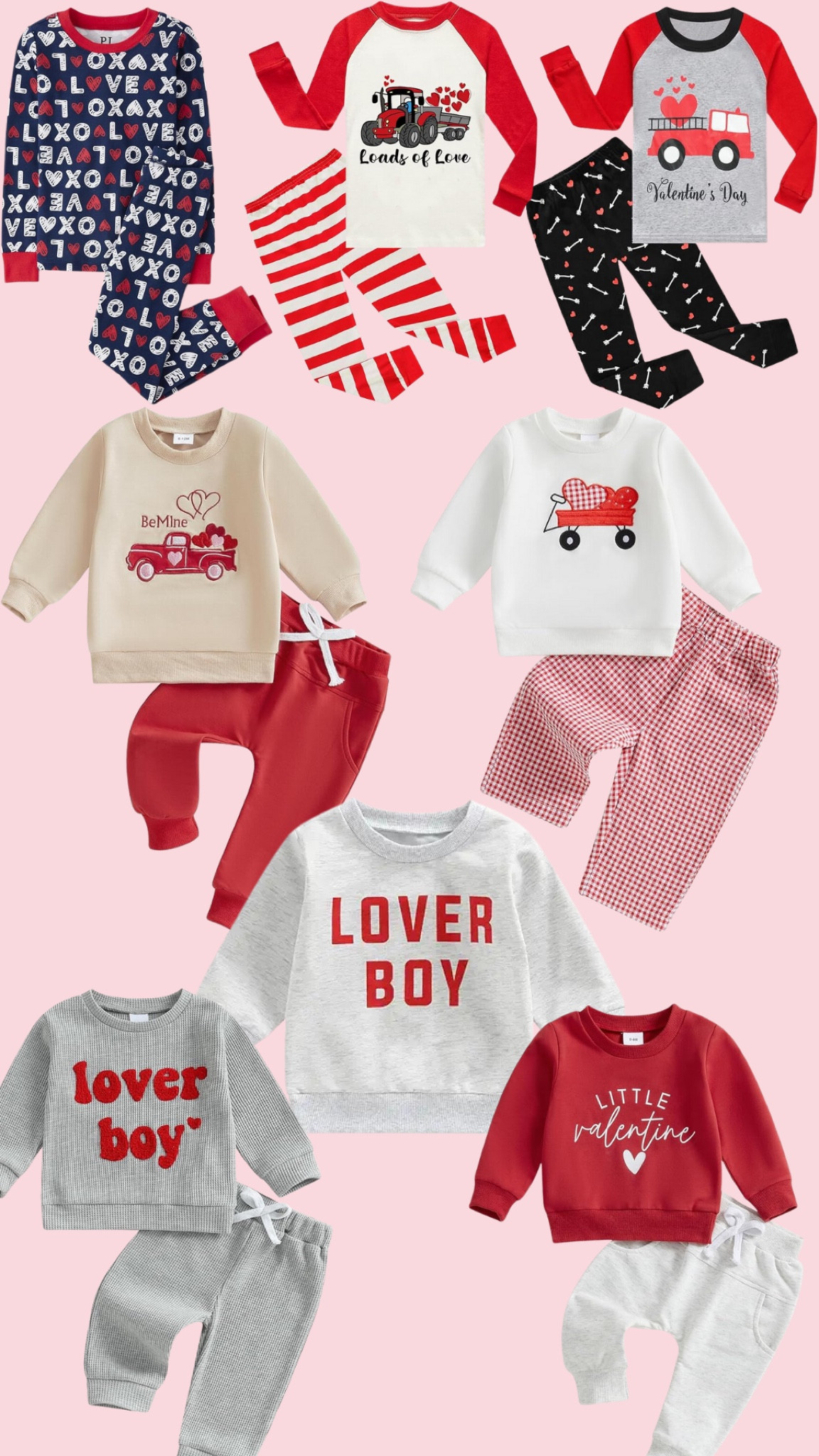 Toddler boy Valentine’s Day outfits and pajamas 

#LTKKids #LTKBaby #LTKFamily