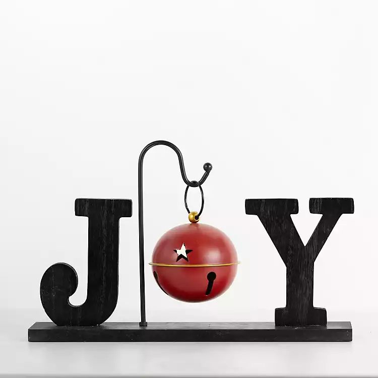 Joy with Red Bell Tabletop Christmas Decoration | Kirkland's Home
