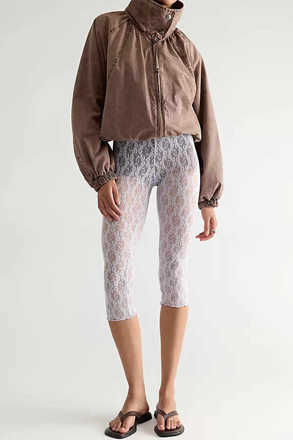 Only Hearts Stretch Lace Capris | Free People (Global - UK&FR Excluded)