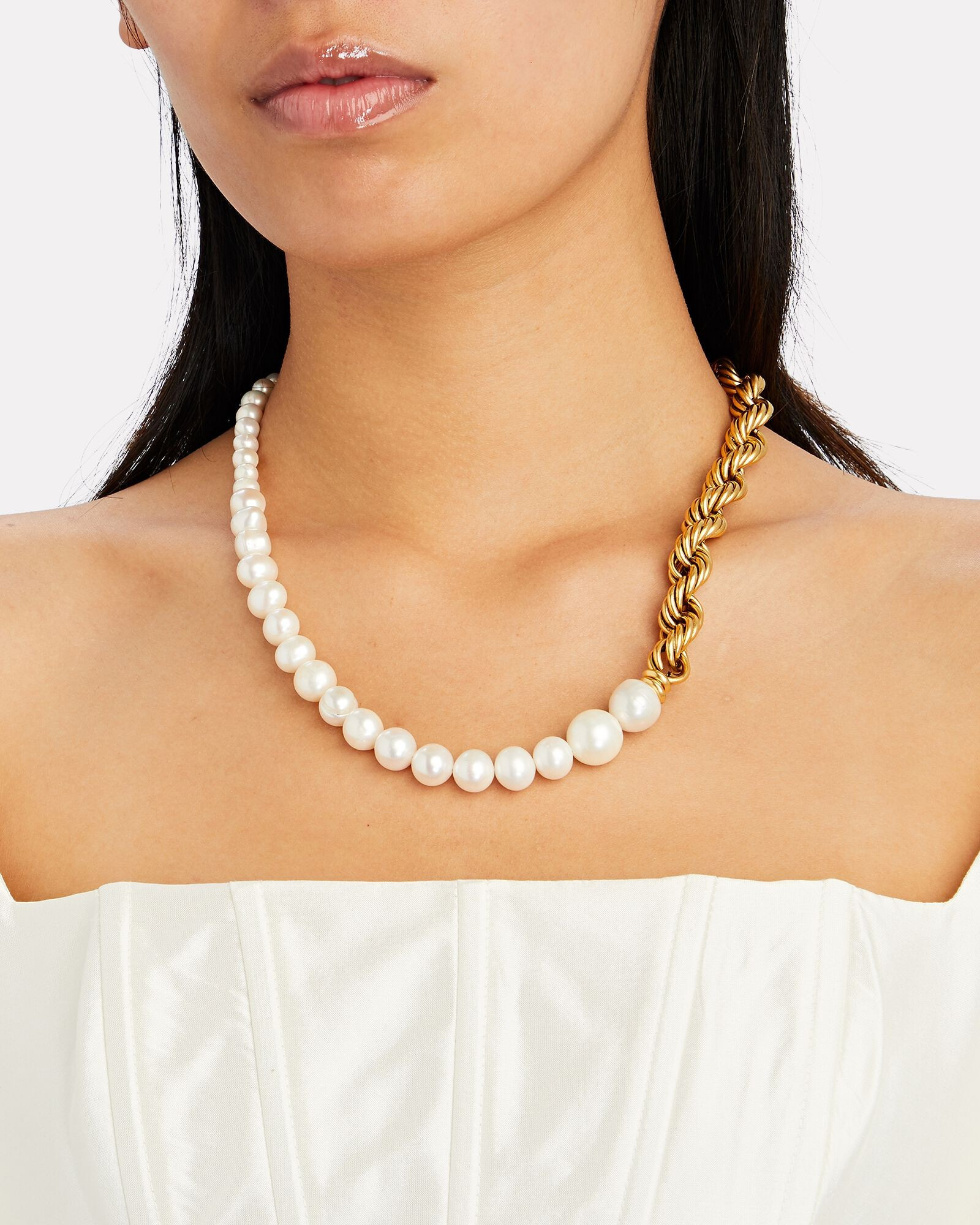 All In Pearl Rope Chain Necklace | INTERMIX
